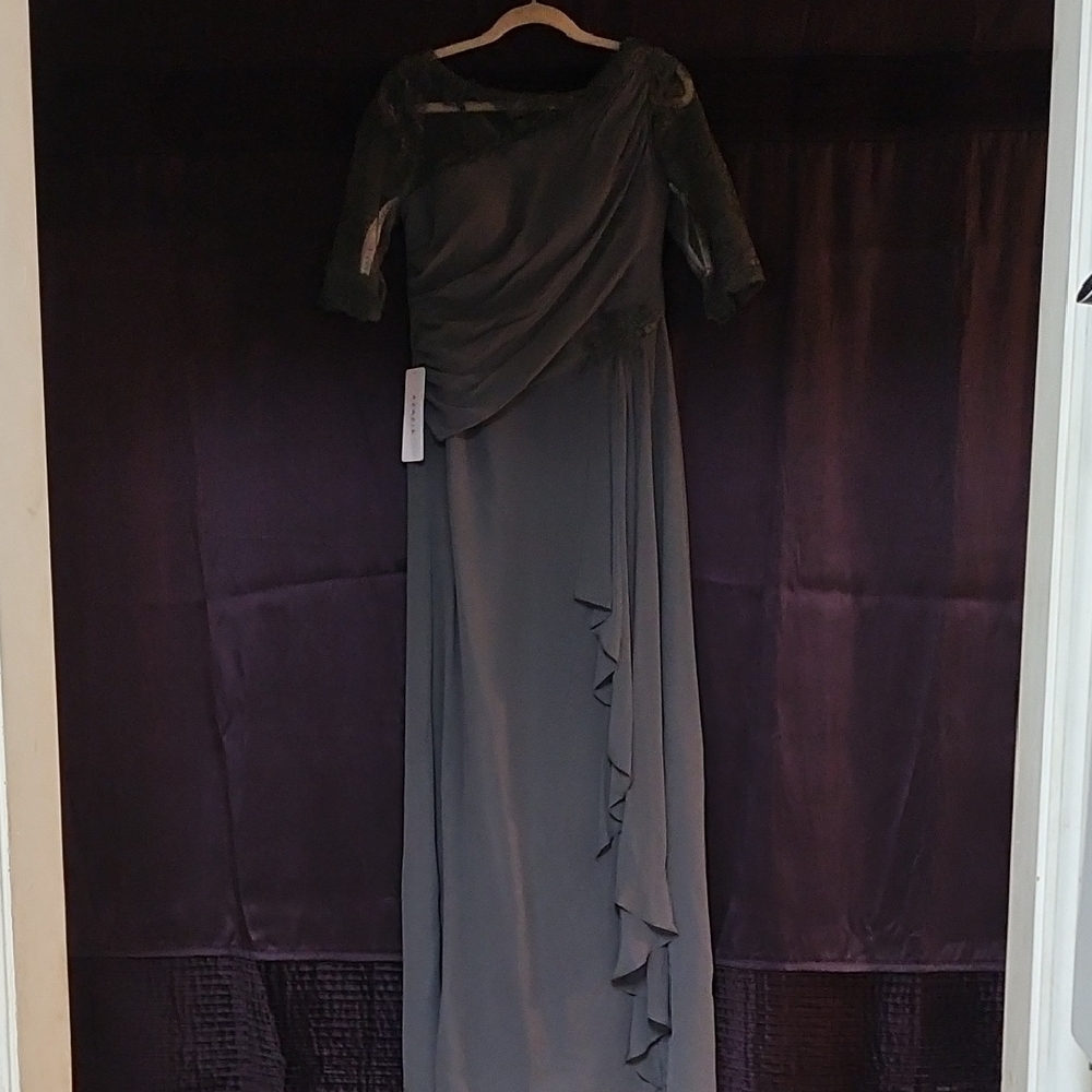 Azazie Charcoal Gray Maxi Dress